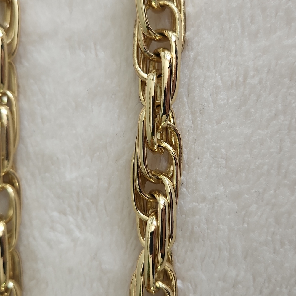 Alfani Necklace 19.75 in using Double & Single Links for illusion of 3 Links - Picture 6 of 7